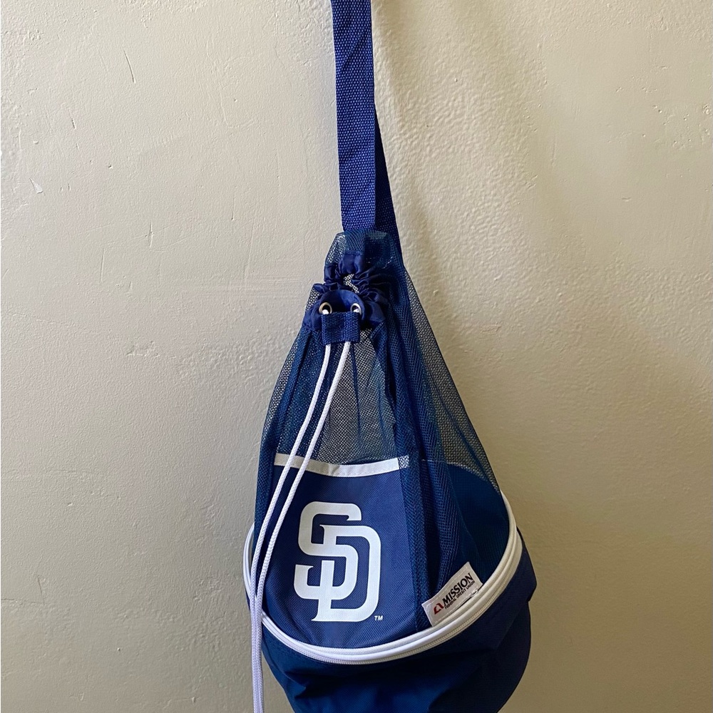 San Diego Padres Drawstring Bag Mesh MLB Insulated Cooler Lunch Box Mission Fed